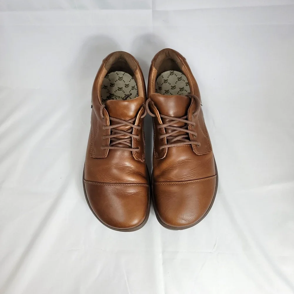 Lems Nine2Five Oxfords Mens Size 42 Mocha Brown Leather Barefoot Shoes